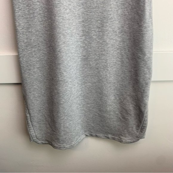 Athleta Heathered Gray Short Sleeve Sweatshirt Mini Dress - Picture 9 of 9